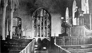 Interior of the old church